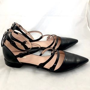 Zara Black Strappy Flats